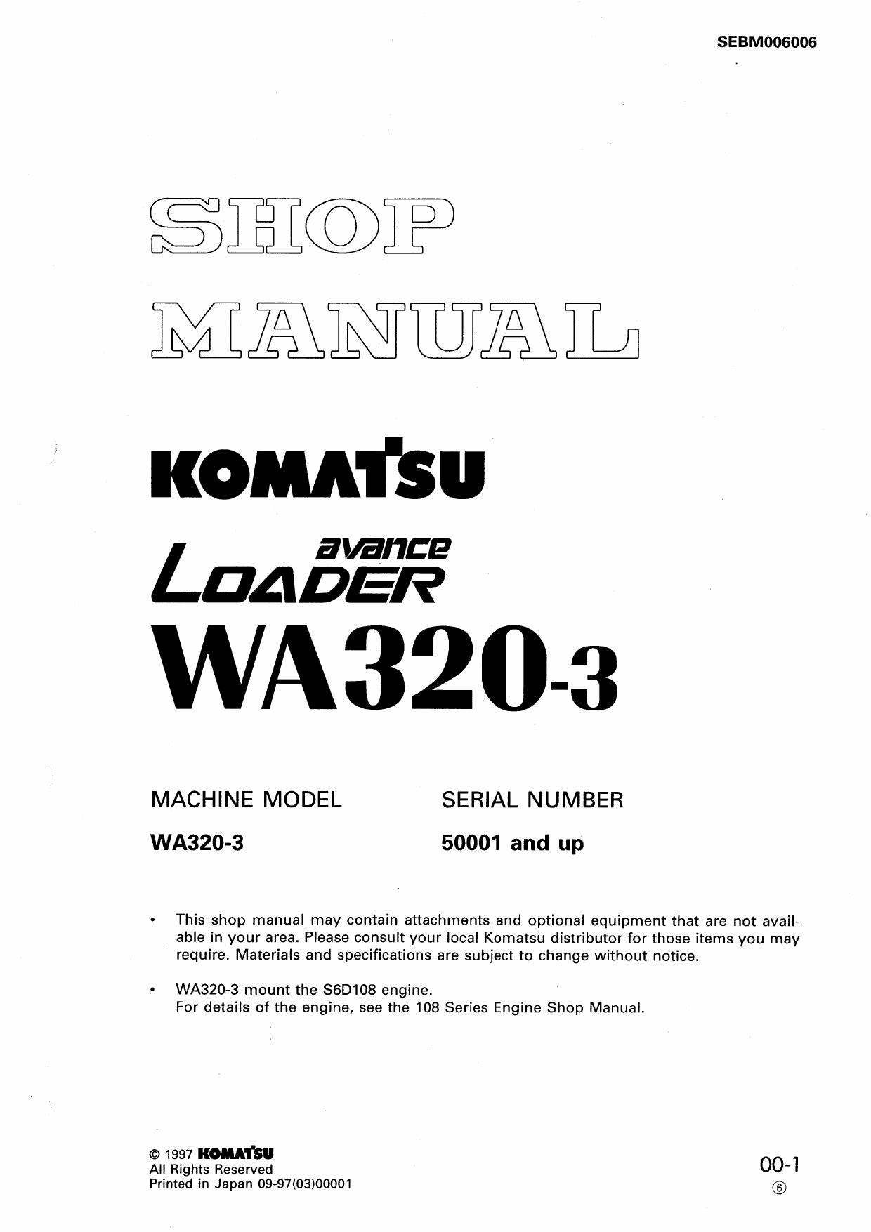 WA320-3 Shop Manual
